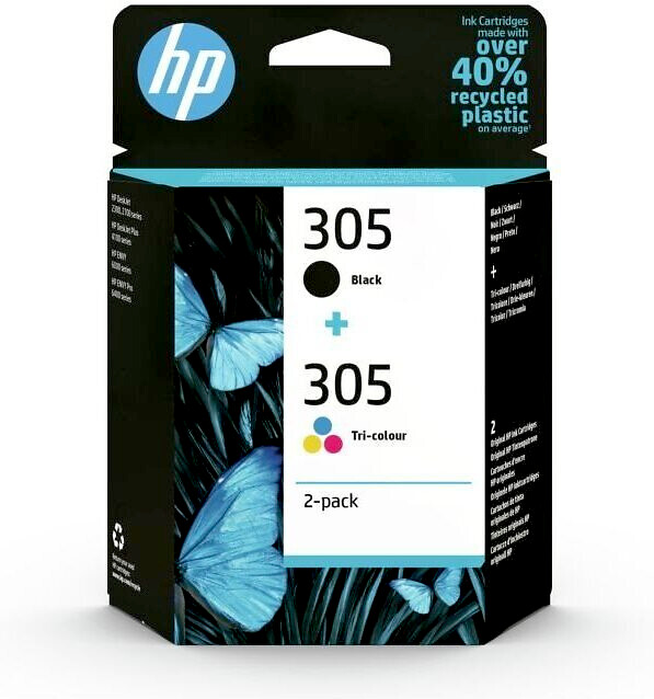 HP 305 Kolmiväri & Musta Mustekasettipakkaus
