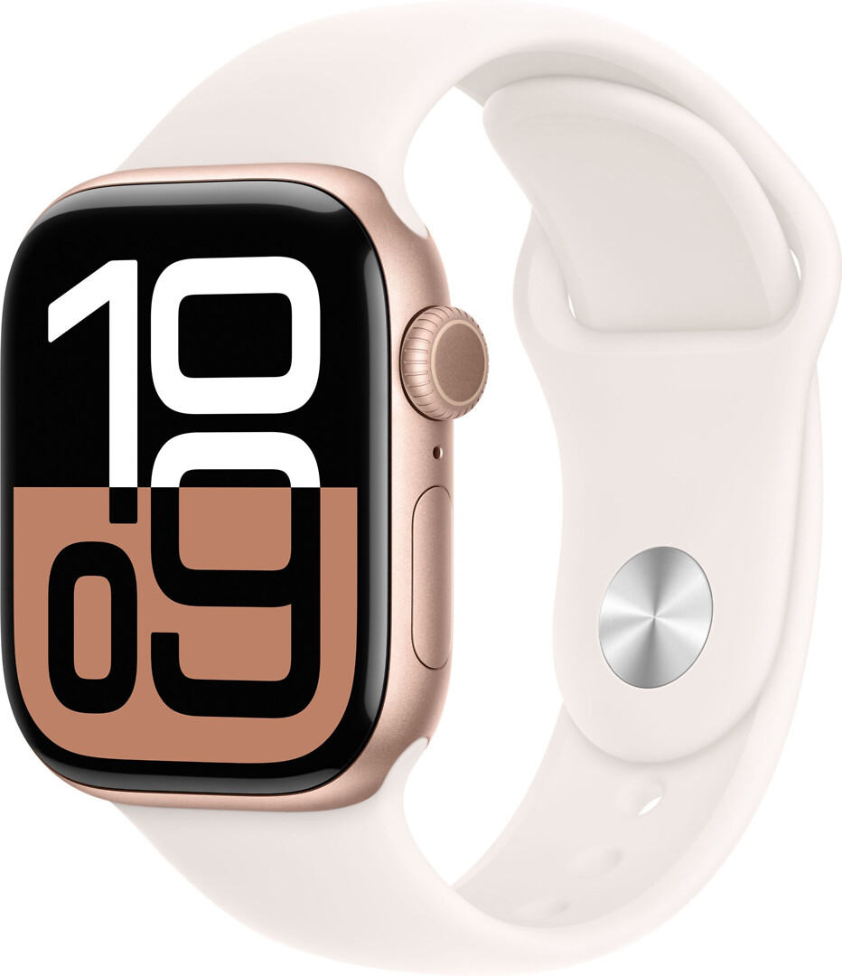 Apple Watch Series 10 Gps + Cellular 46mm Rose Gold Aluminium Case With Light Blush Sport Band - S/m