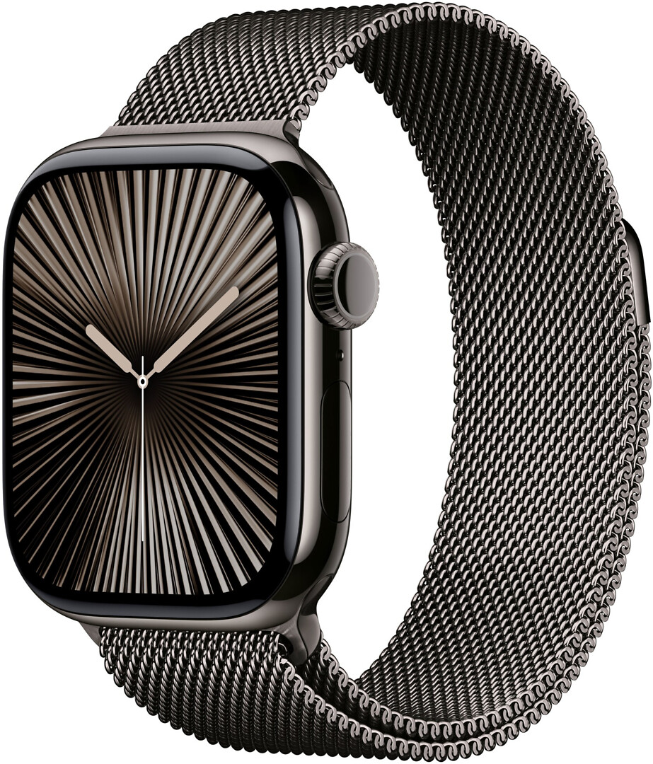 Apple Watch Series 10 Gps + Cellular 46mm Slate Titanium Case With Slate Milanese Loop - S/m