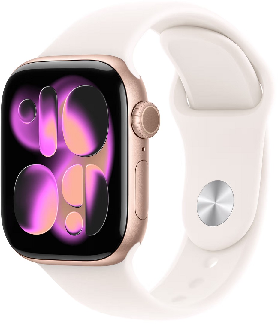 Apple Watch Series 11 gps 42mm M/l Älykello, Vaalea/ruusukulta