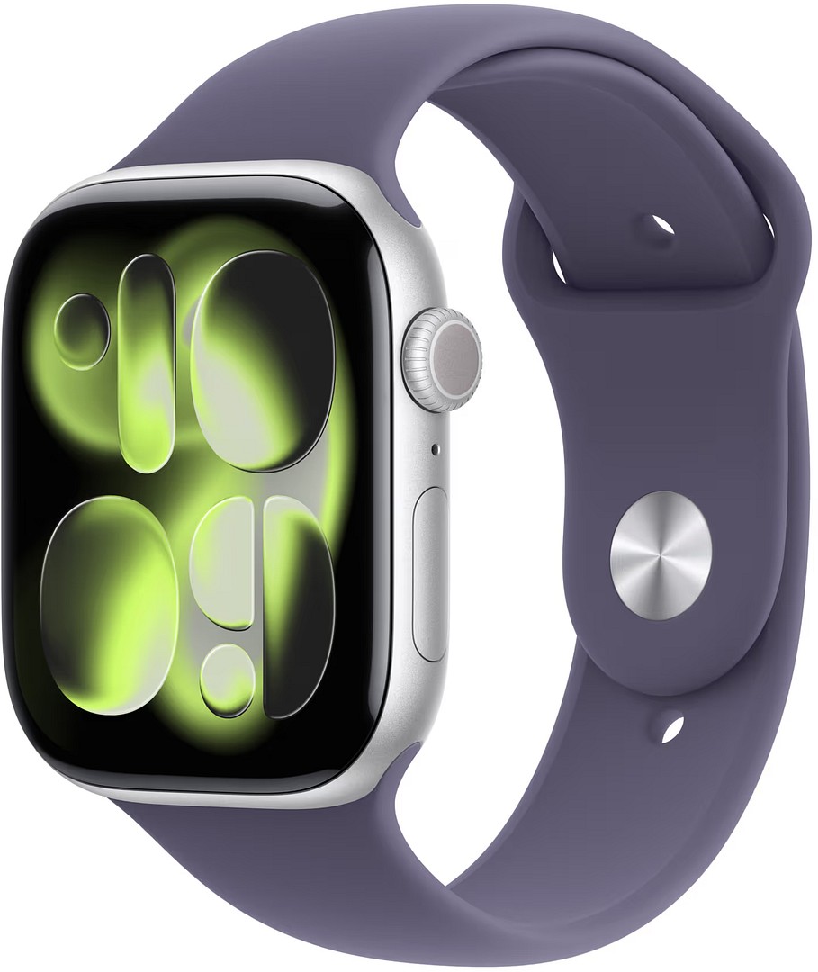 Apple Watch Series 11 gps 46mm s/m Älykello, Violetti/hopea