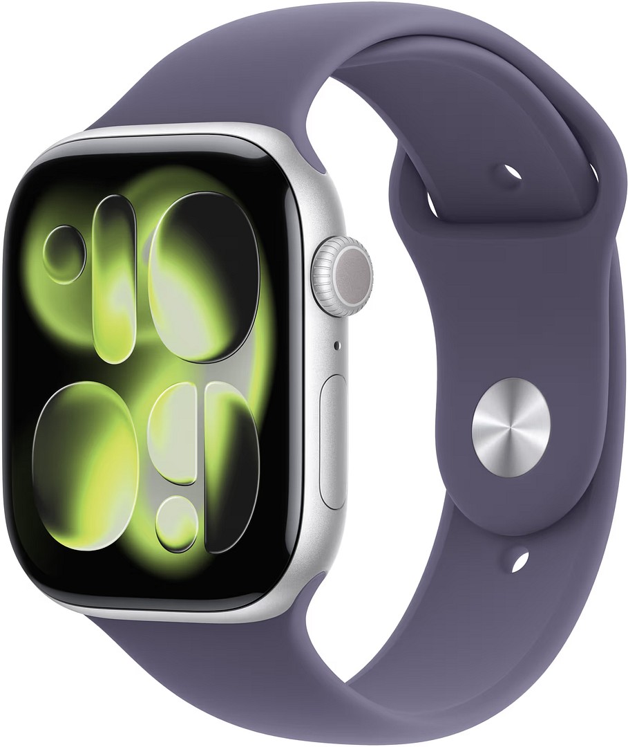 Apple Watch Series 11 gps + Cellular 46mm M/l Älykello, Violetti/hopea