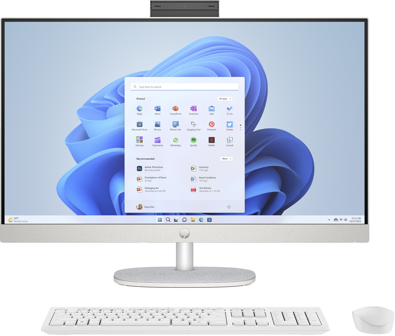 HP 27-cr0002no R3-7320u 27" All-in-one Pöytäkone