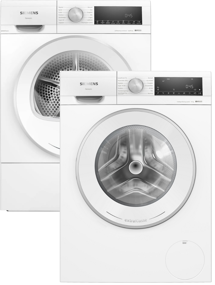SIEMENS Pyykinpesukone + Wq45g20fdn Kuivausrumpu