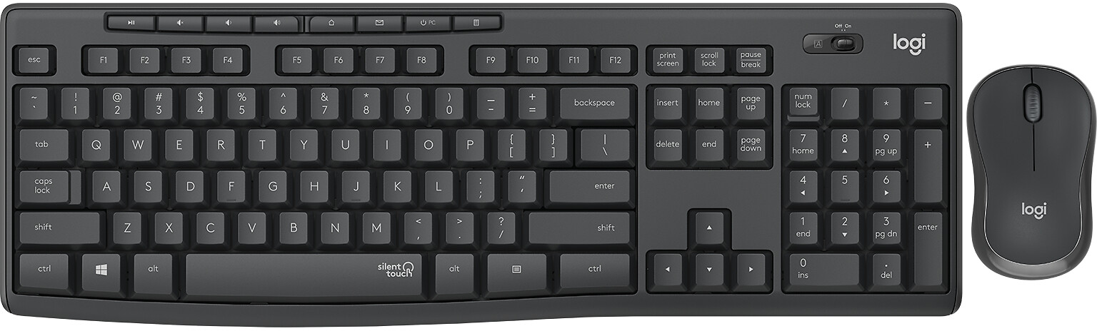 Logitech Mk295 Silent Langaton Näppäimistö Ja Hiiri