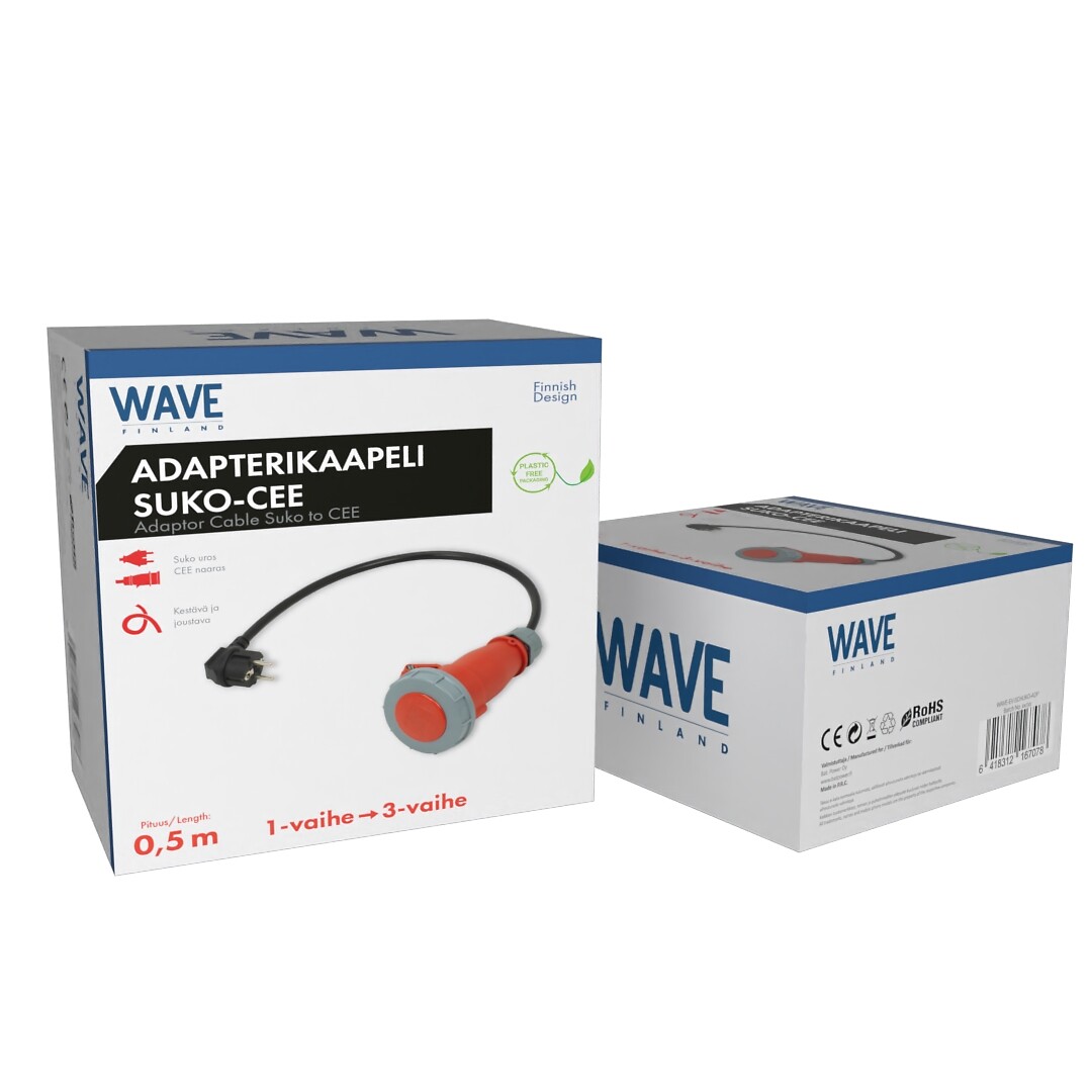 Wave Ev Schuko-cee Adapterikaapeli