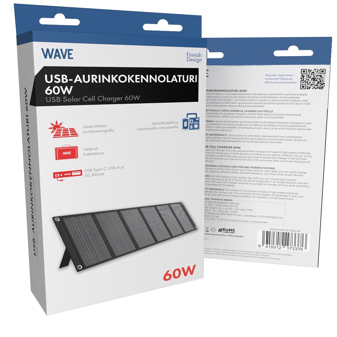 Wave 60w Aurinkokennolaturi