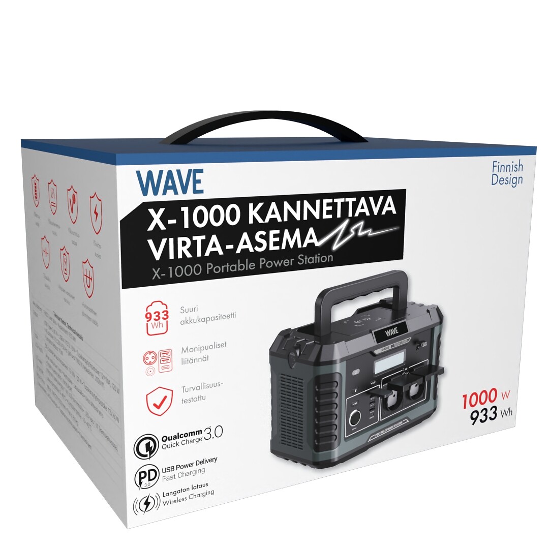 Wave X1000 Kannettava Virta-asema