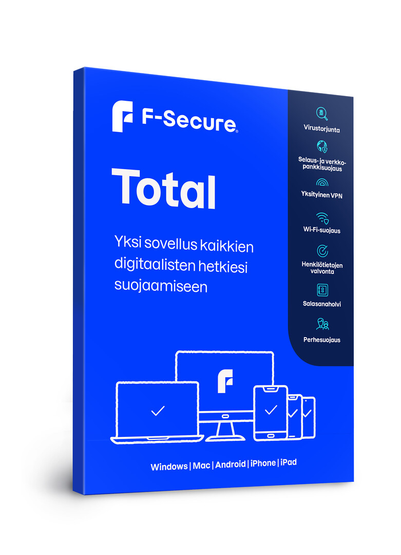 F-secure Total 1 Vuosi 3 Laitetta