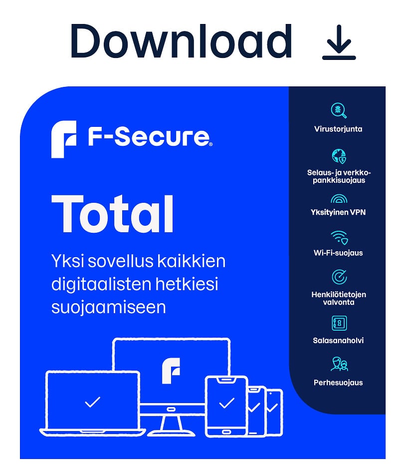 F-secure Total 1 Vuosi/3 Laitetta