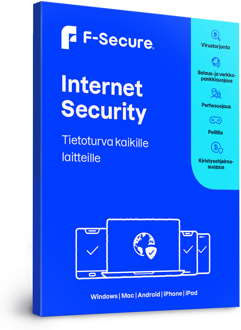 F-secure Internet Security 1 Vuosi / 5 Laitetta
