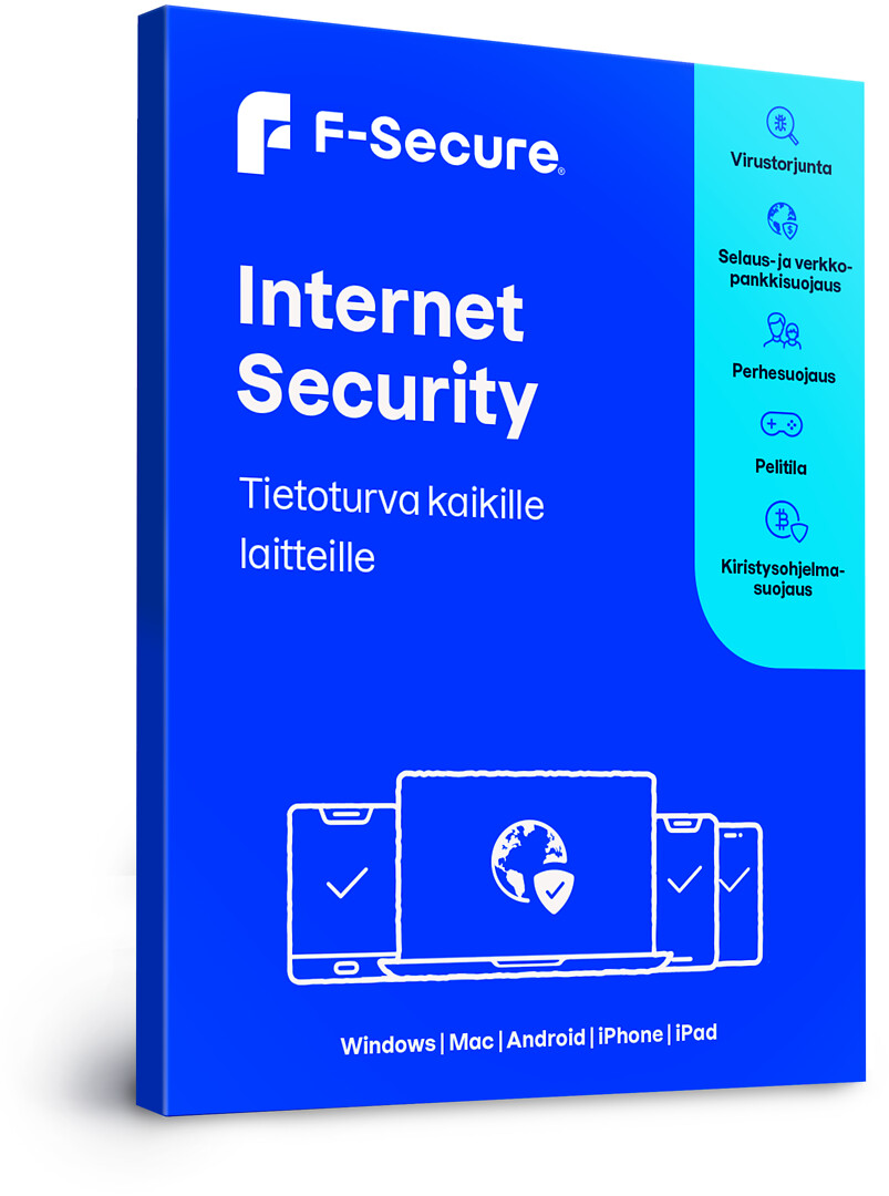 F-secure Internet Security 2 Vuotta / 3 Laitetta