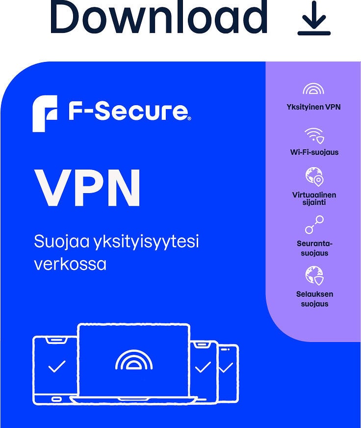 F-secure Vpn 1 Vuosi / 5 Laitetta