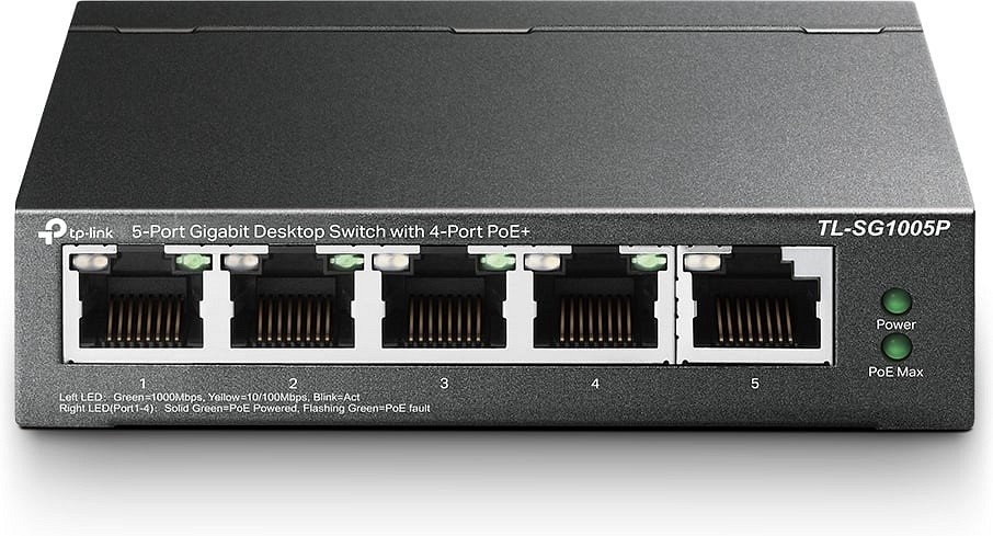 TP-LINK TL-SG1005P 5-port Gigabit Kytkin