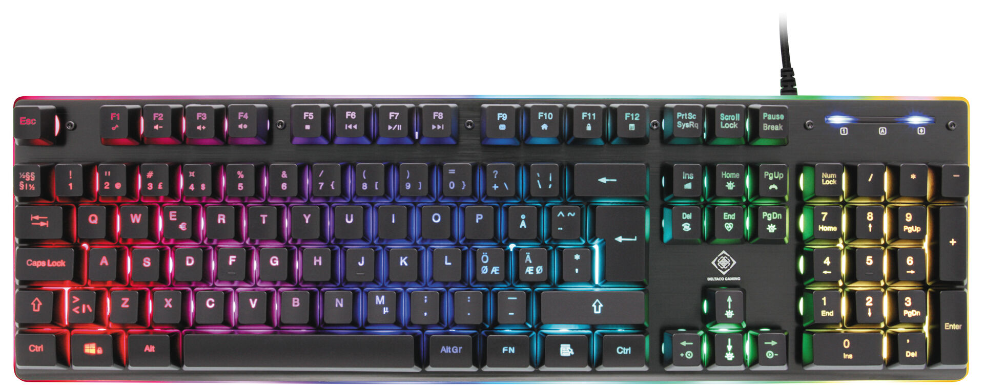 Deltaco Rgb Pelinäppäimistö