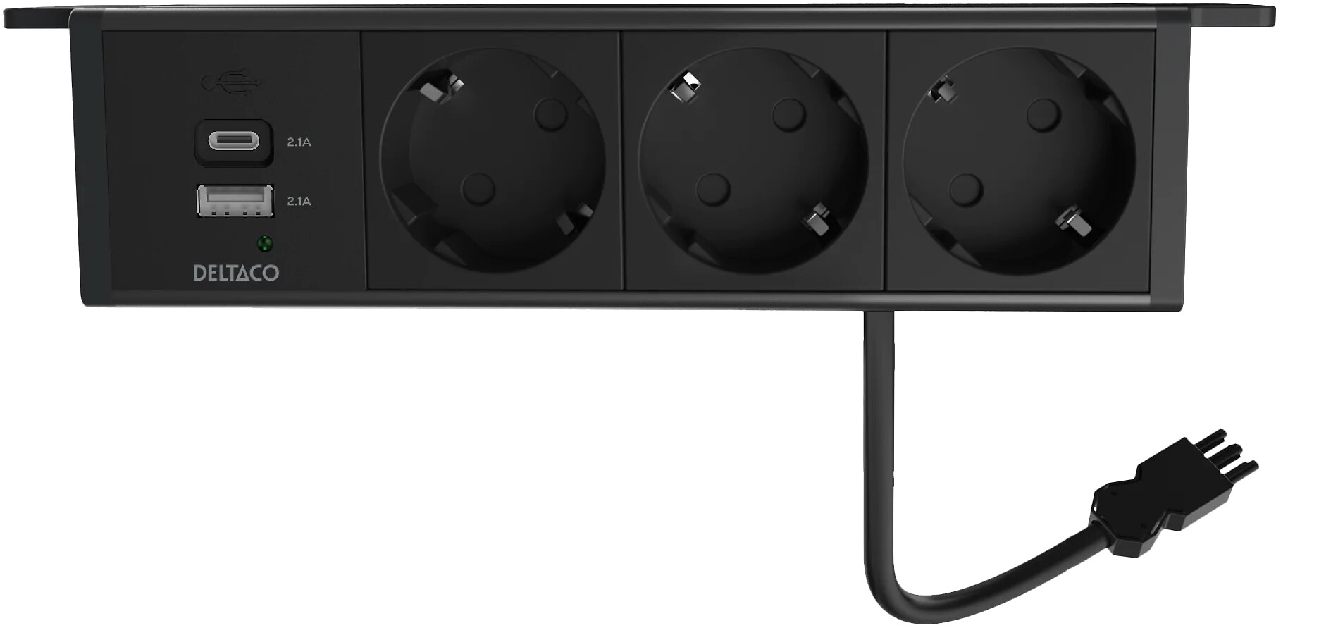 Deltaco Gt1103 3-osainen Virtapaneeli