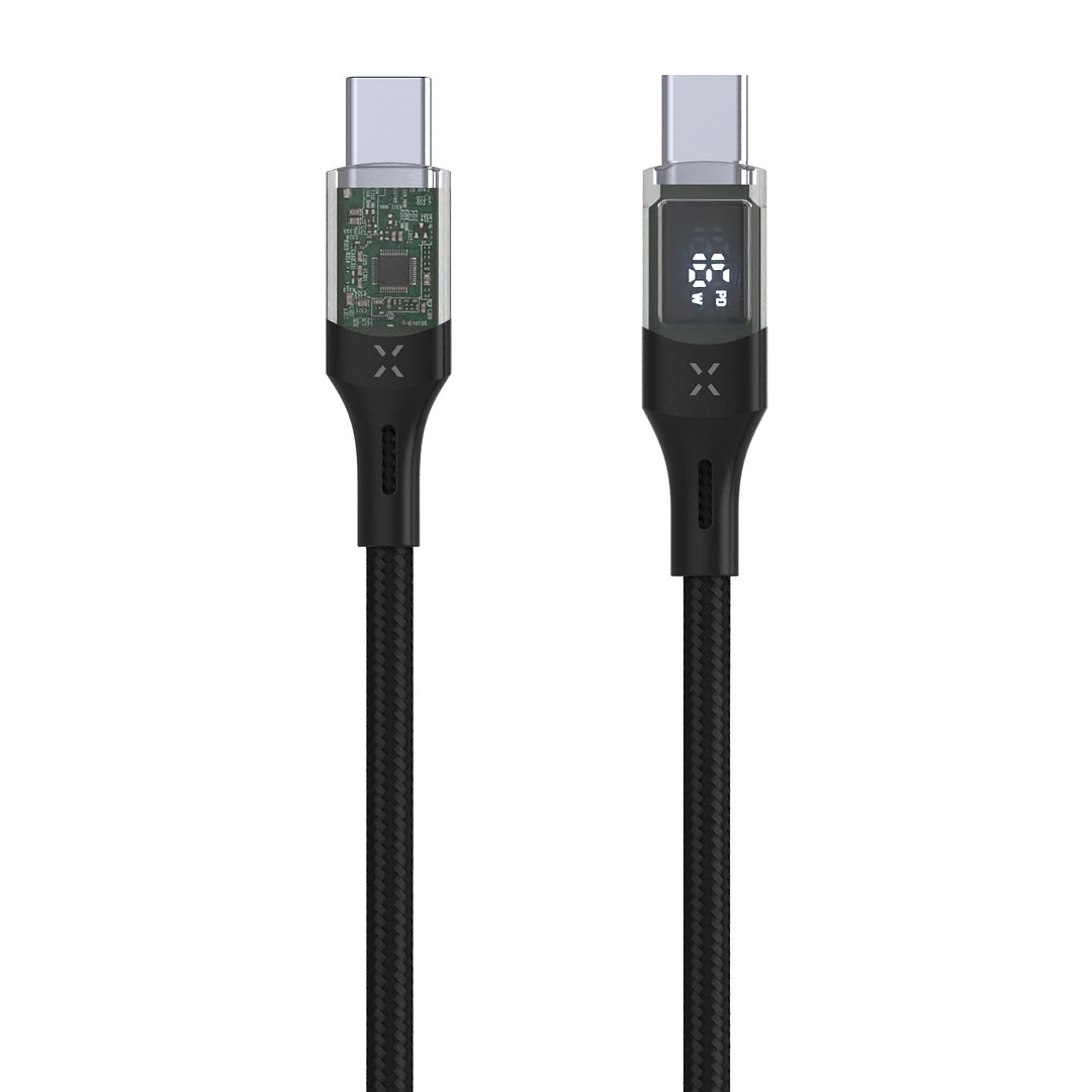Fixed Led-latausnäyttö Usb-c/c 100w Kaapeli