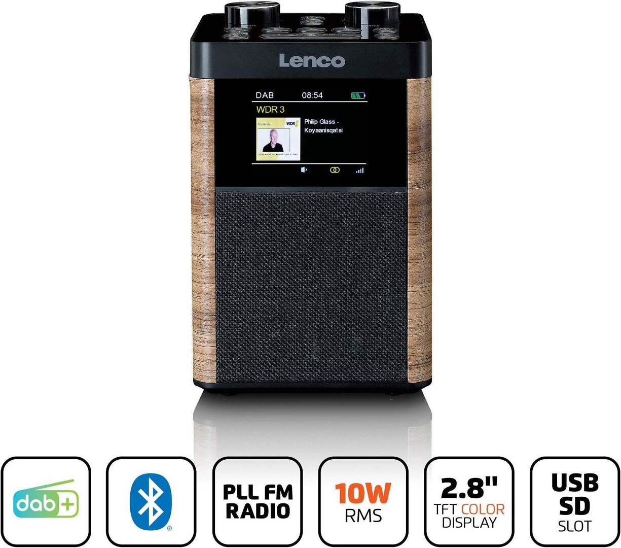 LENCO PDR060WD Kannettava Radio