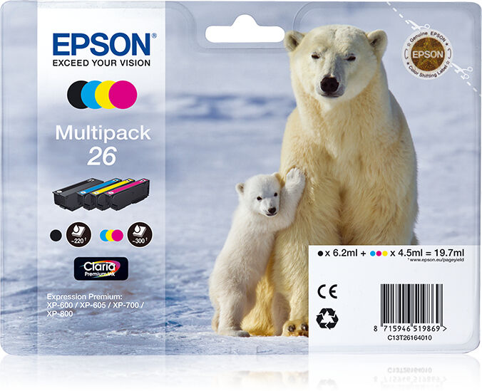 Epson 26 Polar Bear Multipack Värikasetti