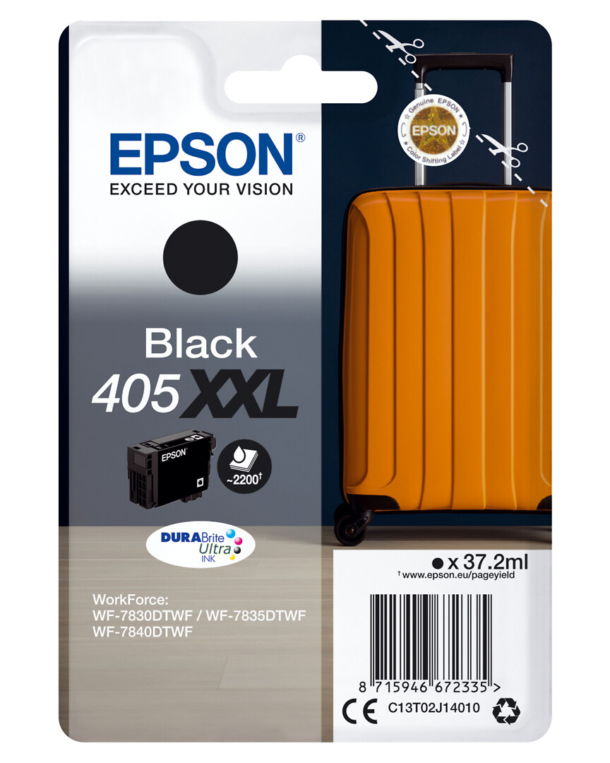 Epson Singlepack Black 405xxl Durabr Ultra Väriainekasetti