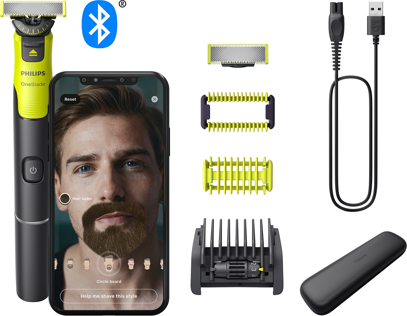 PHILIPS QP4631/65 Oneblade 360 Parta- Ja Vartalotrimmeri