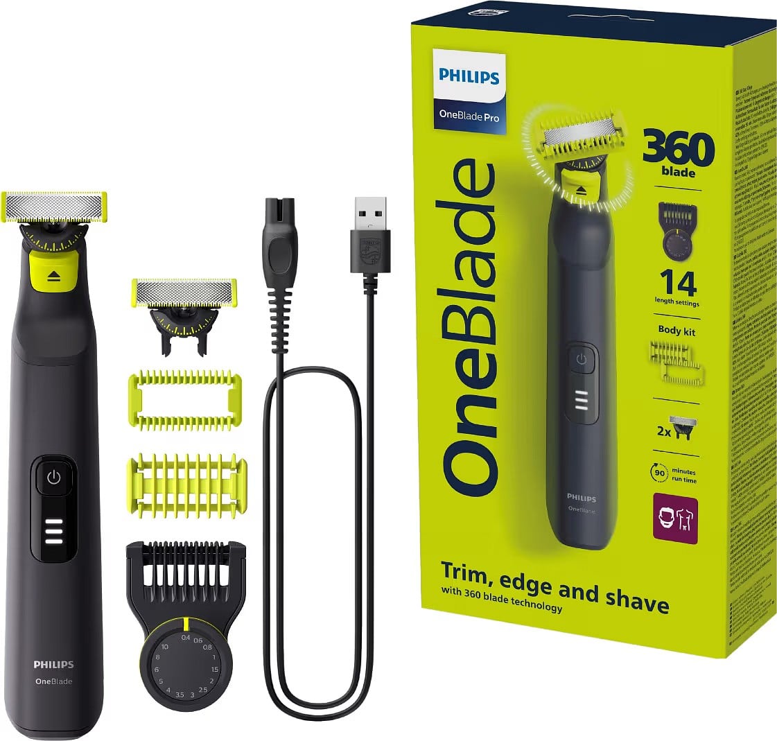 PHILIPS QP6542/15 Oneblade Pro 360 Kasvo- Ja Vartalotrimmeri