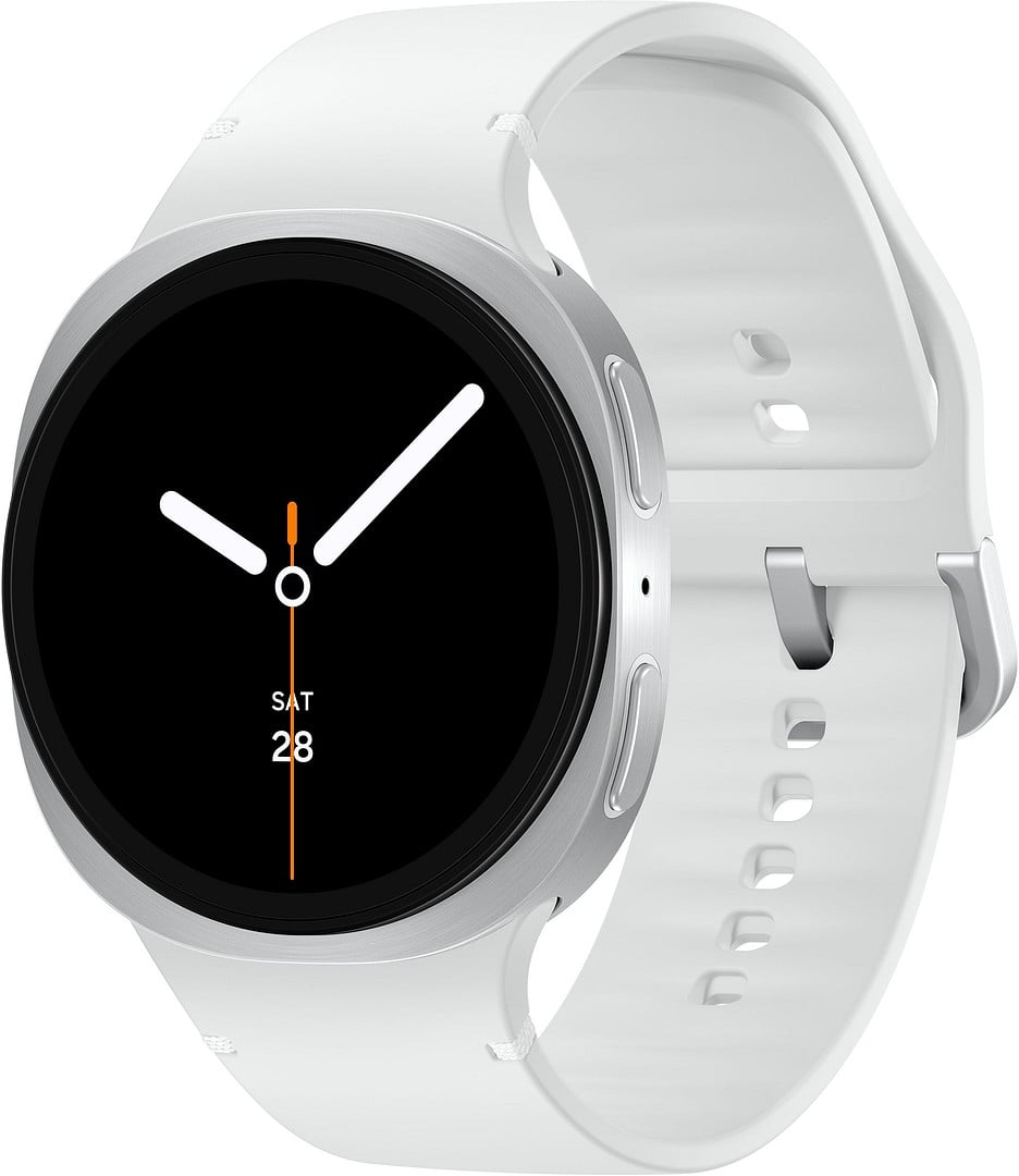 Samsung Galaxy Watch8 44mm E-sim Älykello, Valkoinen/hopea