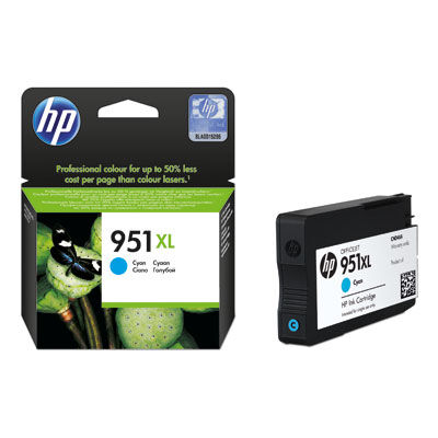 HP 951xl Cyan Officejet Mustepatruuna