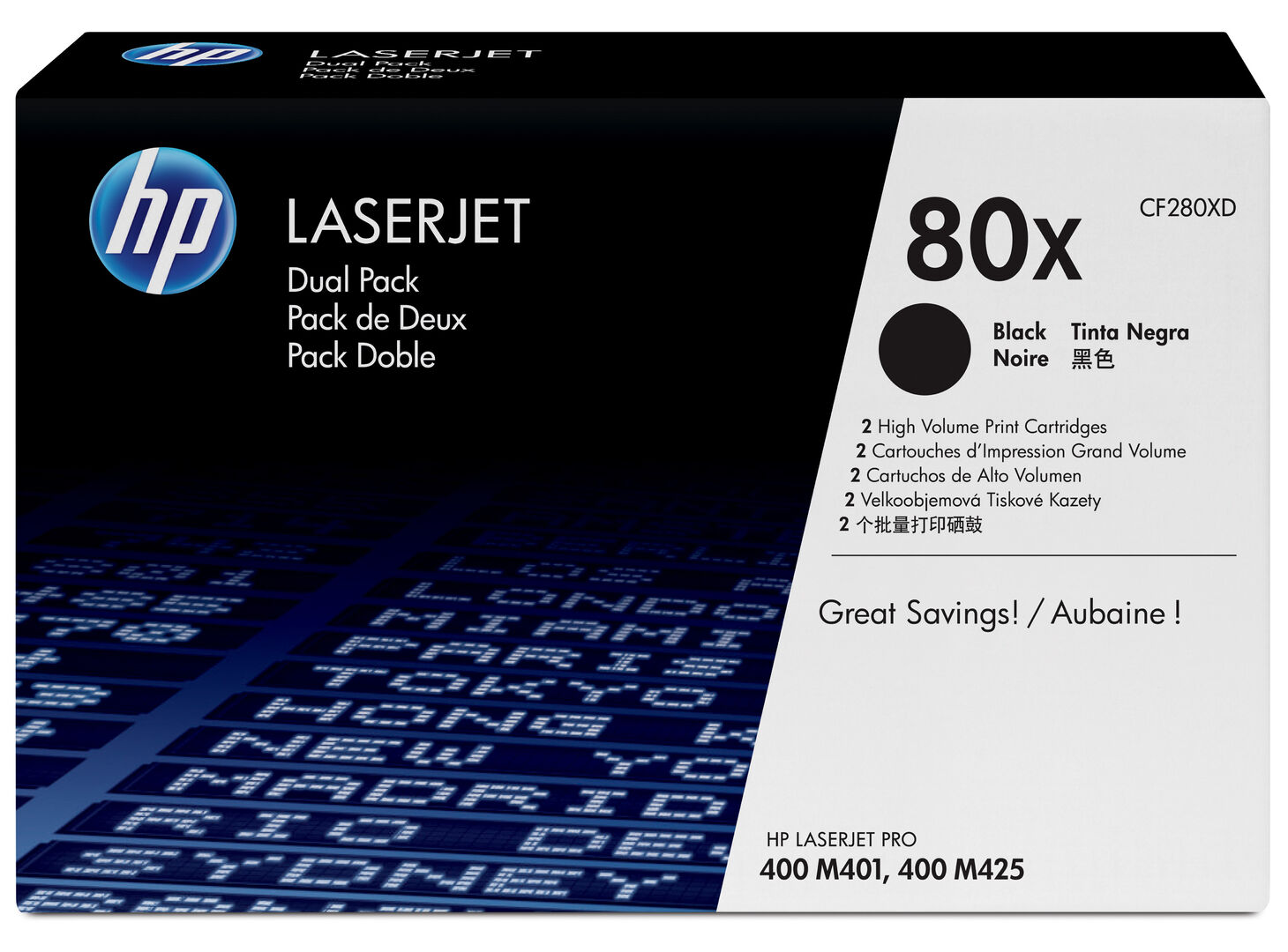 HP CF280XD 2*black Värikasetti