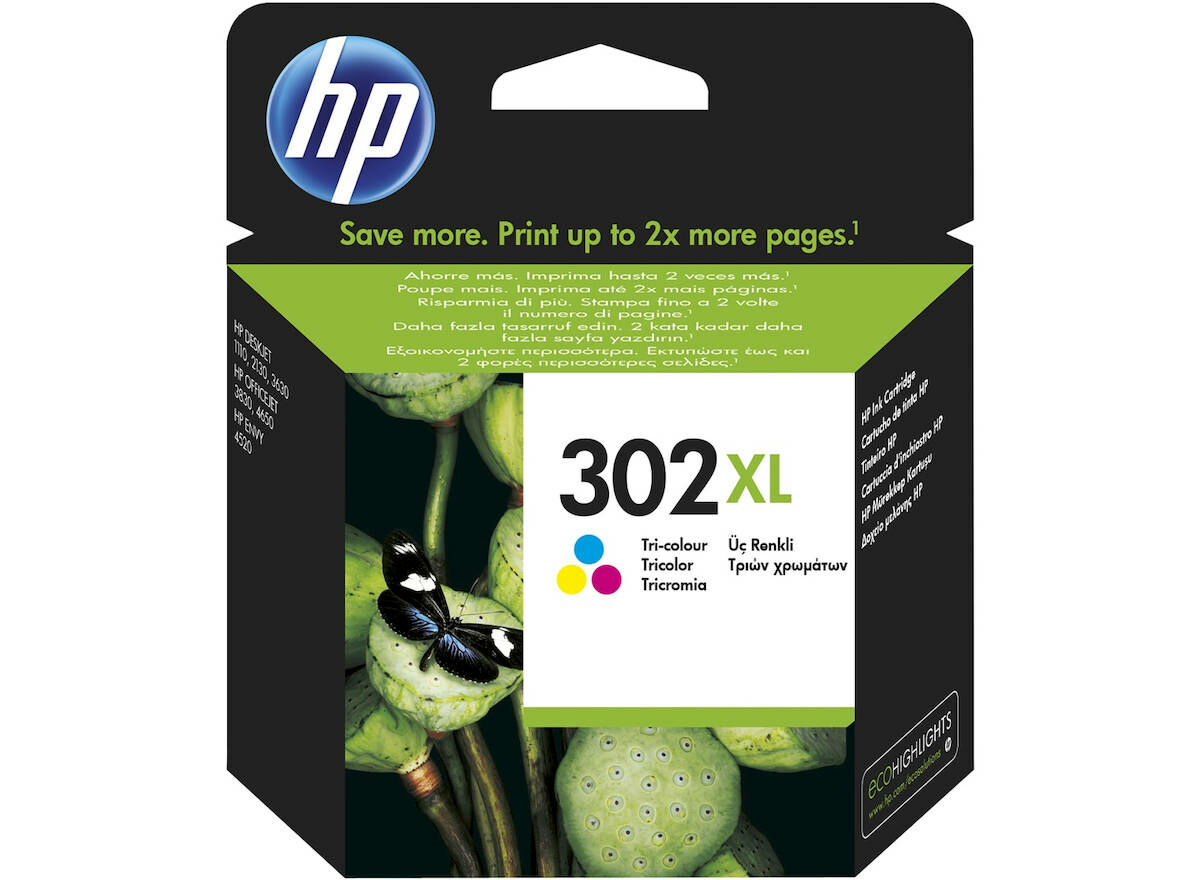 HP No302xl Color Värikasetti