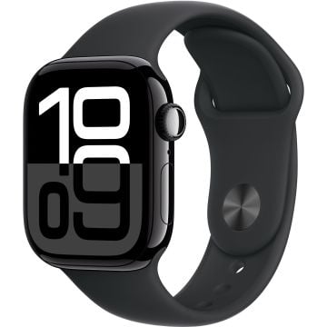 Apple Watch Series 10 Gps 42mm Jet Black Aluminium Case With Black Sport Band - M/l