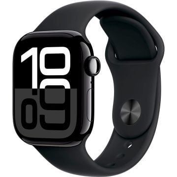 Apple Watch Series 10 Gps + Cellular 42mm Jet Black Aluminium Case With Black Sport Band - M/l