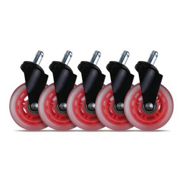 L33t Rubber Casters 3", Red