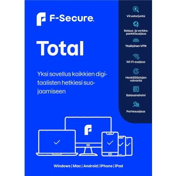 F-secure Total (2vuotta / 5laitetta) Ladattava Ohjelmisto