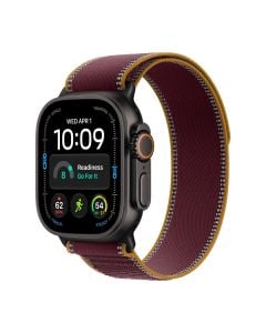 Apple Watch Ultra 4 Gps + Cellular 49mm Black Titanium Case With Burgundy Trail Loop - S/m