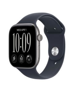 Apple Watch Series 12 Gps 46mm Space Grey Aluminium Case With Navy Blue Sport Band - M/l