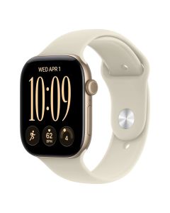 Apple Watch Series 12 Gps 46mm Light Gold Aluminium Case With Sand Sport Band - S/m