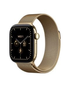 Apple Watch Series 12 Gps + Cellular 42mm Radiant Gold Titanium Case With Radiant Gold Milanese Loop