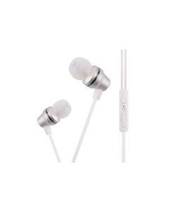Metallinharmaat In-ear Nappikuulokkeet