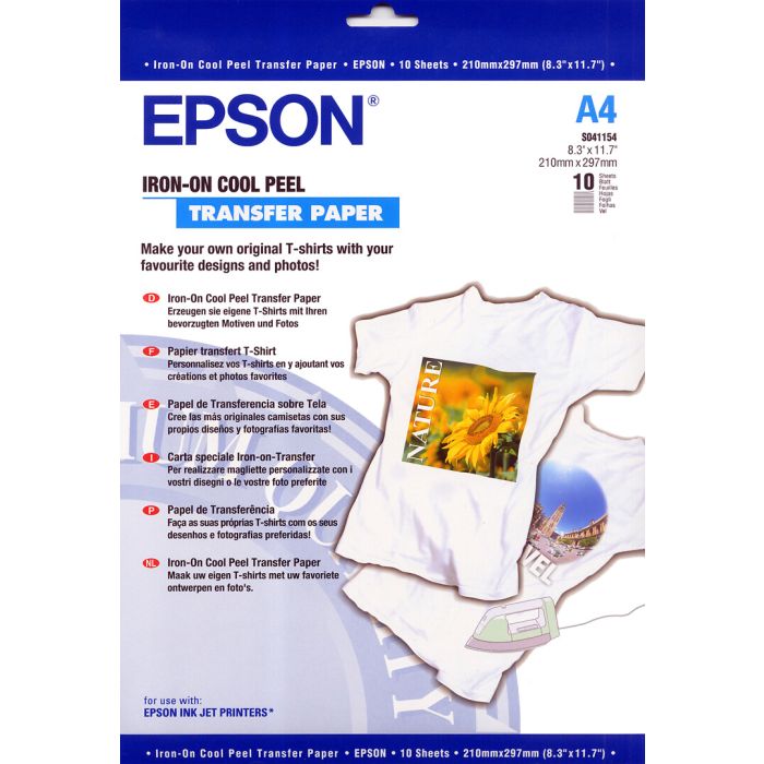 Epson A4 Cool Peel T-shirt Lämpösiirtopaperi