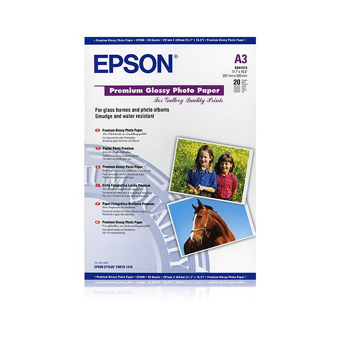 Epson C13s041315 A3 Premium Glossy Valokuvapaperi