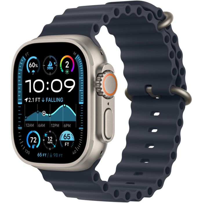 Apple Watch Ultra 2 Gps + Cellular 49mm Natural Titanium Case With Navy Ocean Band