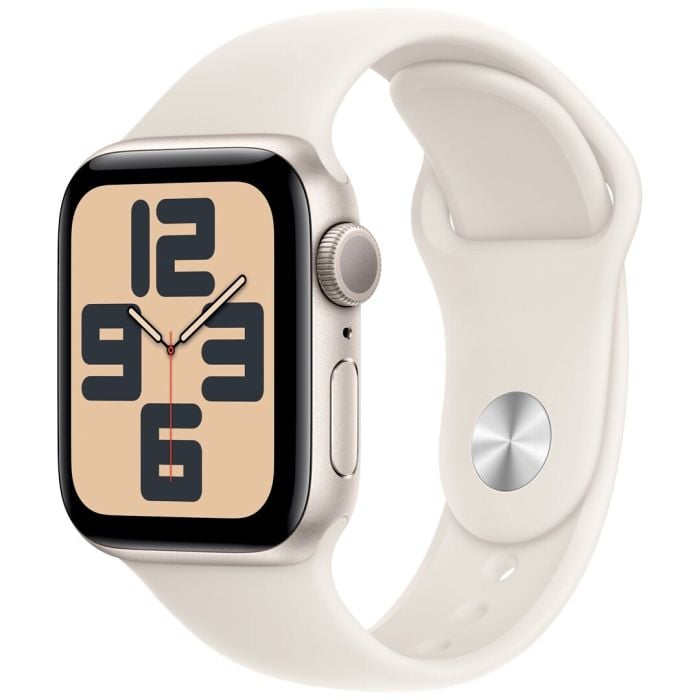 Apple Watch Se Gps + Cellular 40mm Starlight Aluminium Case With Starlight Sport Band - M/l