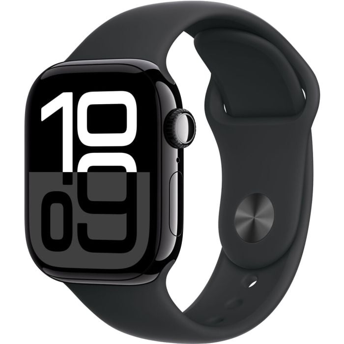 Apple Watch Series 10 Gps 42mm Jet Black Aluminium Case With Black Sport Band - M/l
