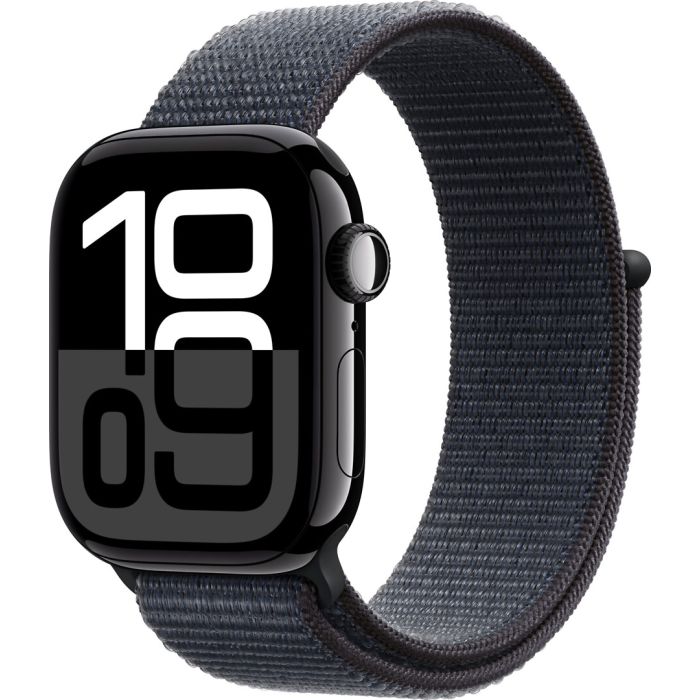 Apple Watch Series 10 Gps 42mm Jet Black Aluminium Case With Ink Sport Loop