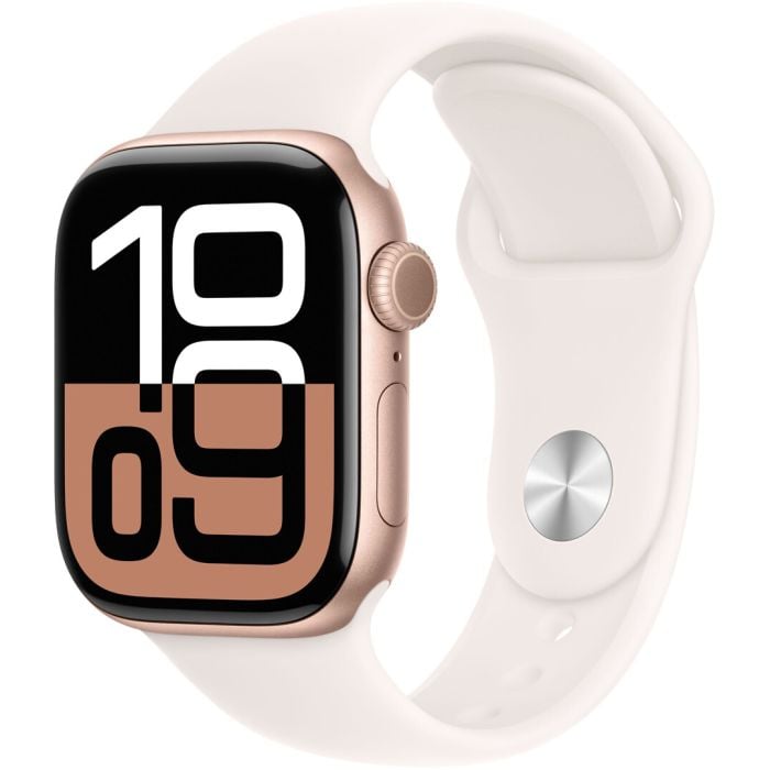 Apple Watch Series 10 Gps 42mm Rose Gold Aluminium Case With Light Blush Sport Band - S/m, Vaaleanpunainen