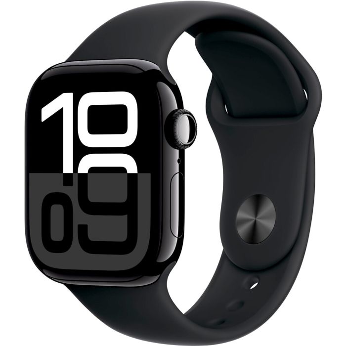 Apple Watch Series 10 Gps + Cellular 42mm Jet Black Aluminium Case With Black Sport Band - M/l