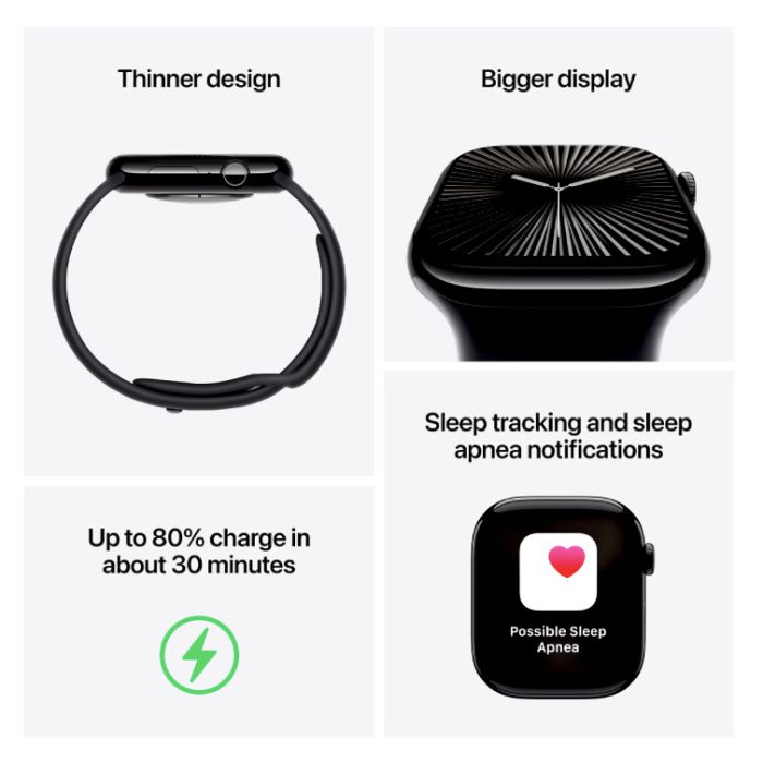 Apple Watch Series 10 Gps + Cellular 42mm Rose Gold Aluminium Case With Light Blush Sport Band - S/m