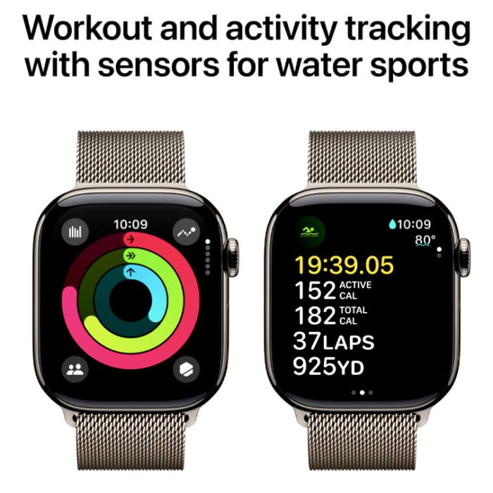 Apple Watch Series 10 Gps + Cellular 42mm Rose Gold Aluminium Case With Light Blush Sport Band - S/m