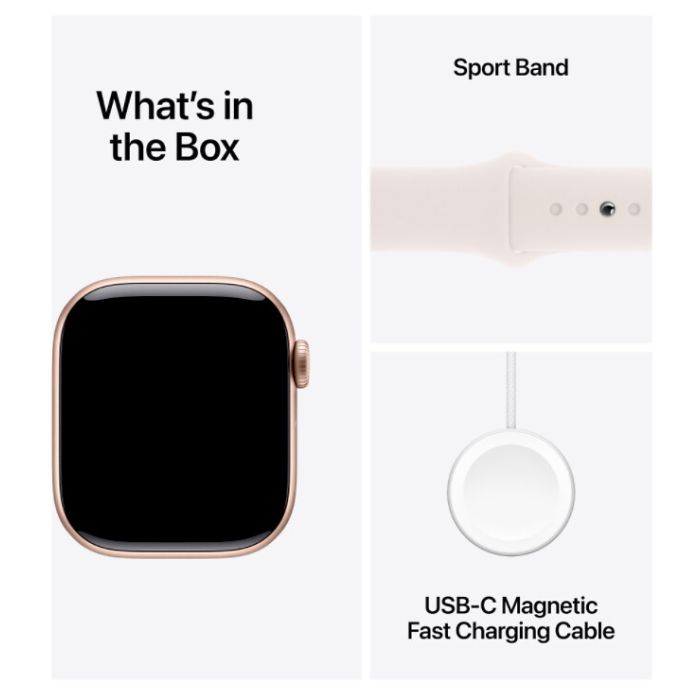 Apple Watch Series 10 Gps + Cellular 42mm Rose Gold Aluminium Case With Light Blush Sport Band - S/m